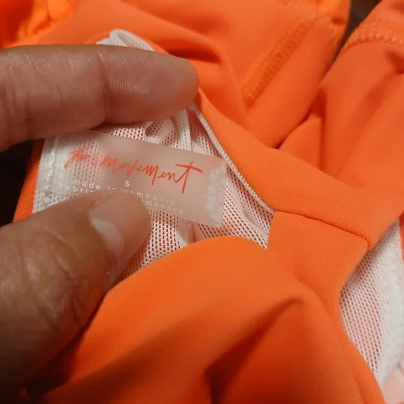 FP Movement by Free People Bright Orange Romper - Picture 2 of 7